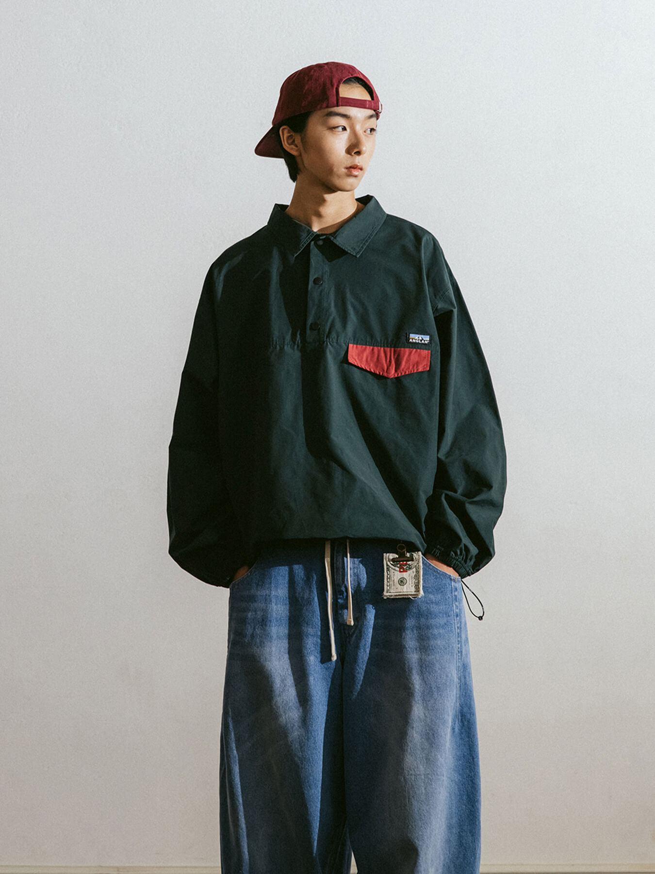 Пуловер PERKY BUTTON COLLAR