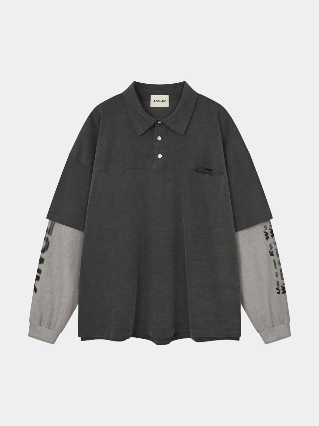 Лонгслив TYPO PRINT LAYERED RUGBY