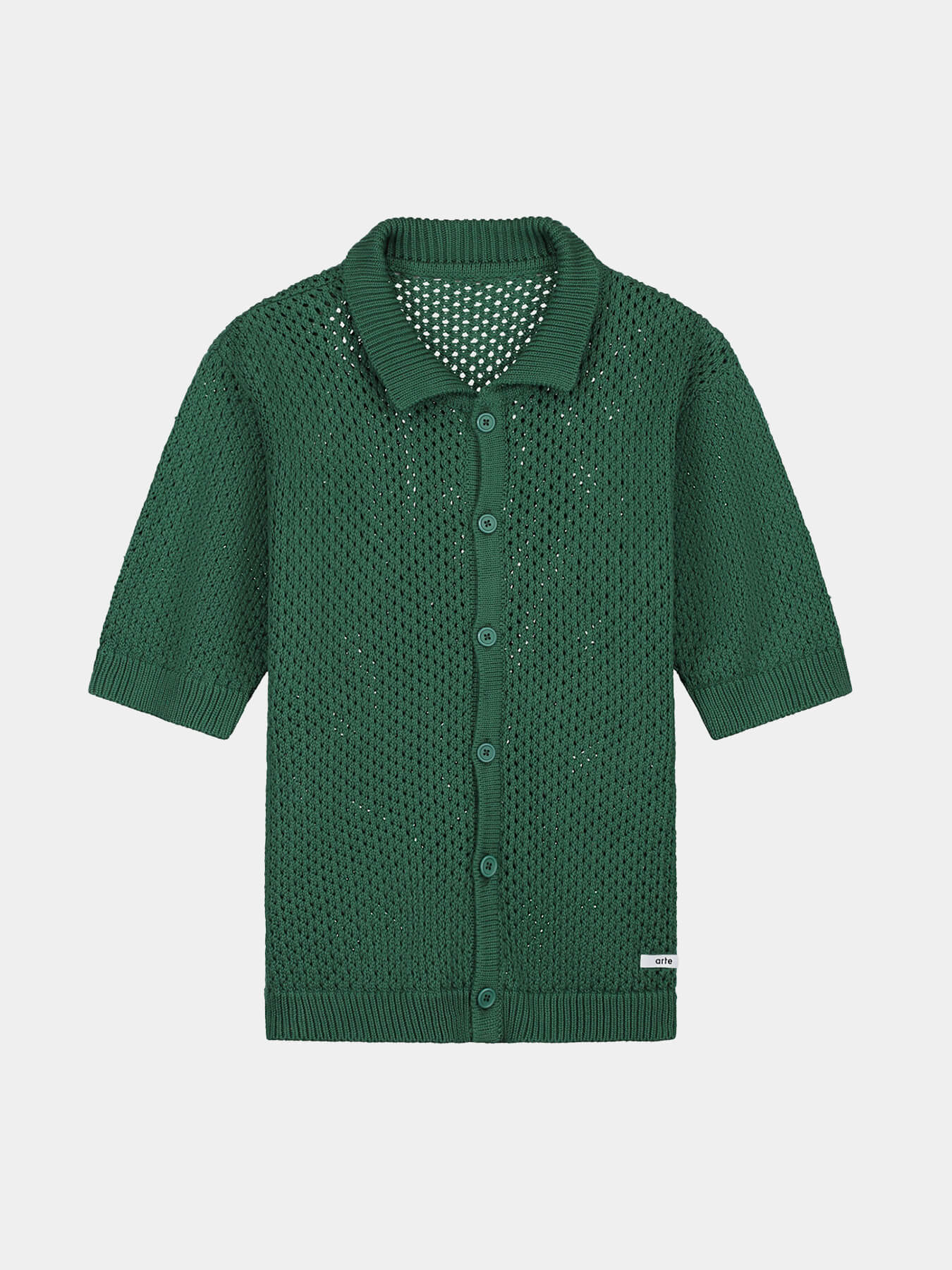 Рубашка CROCHET KNIT BUTTON