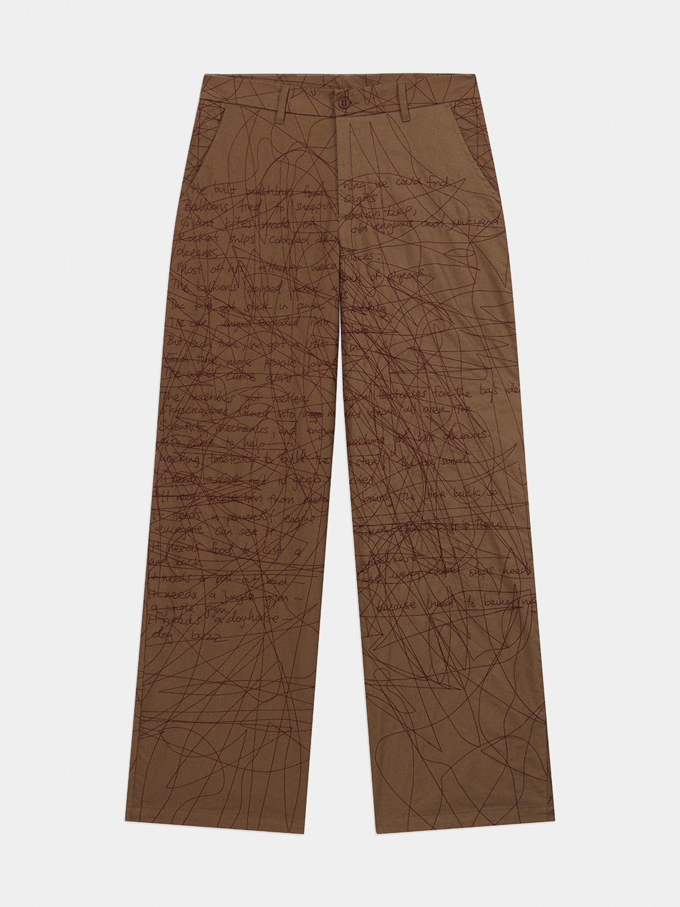 Брюки MANUSCRIPT EMBROIDERED