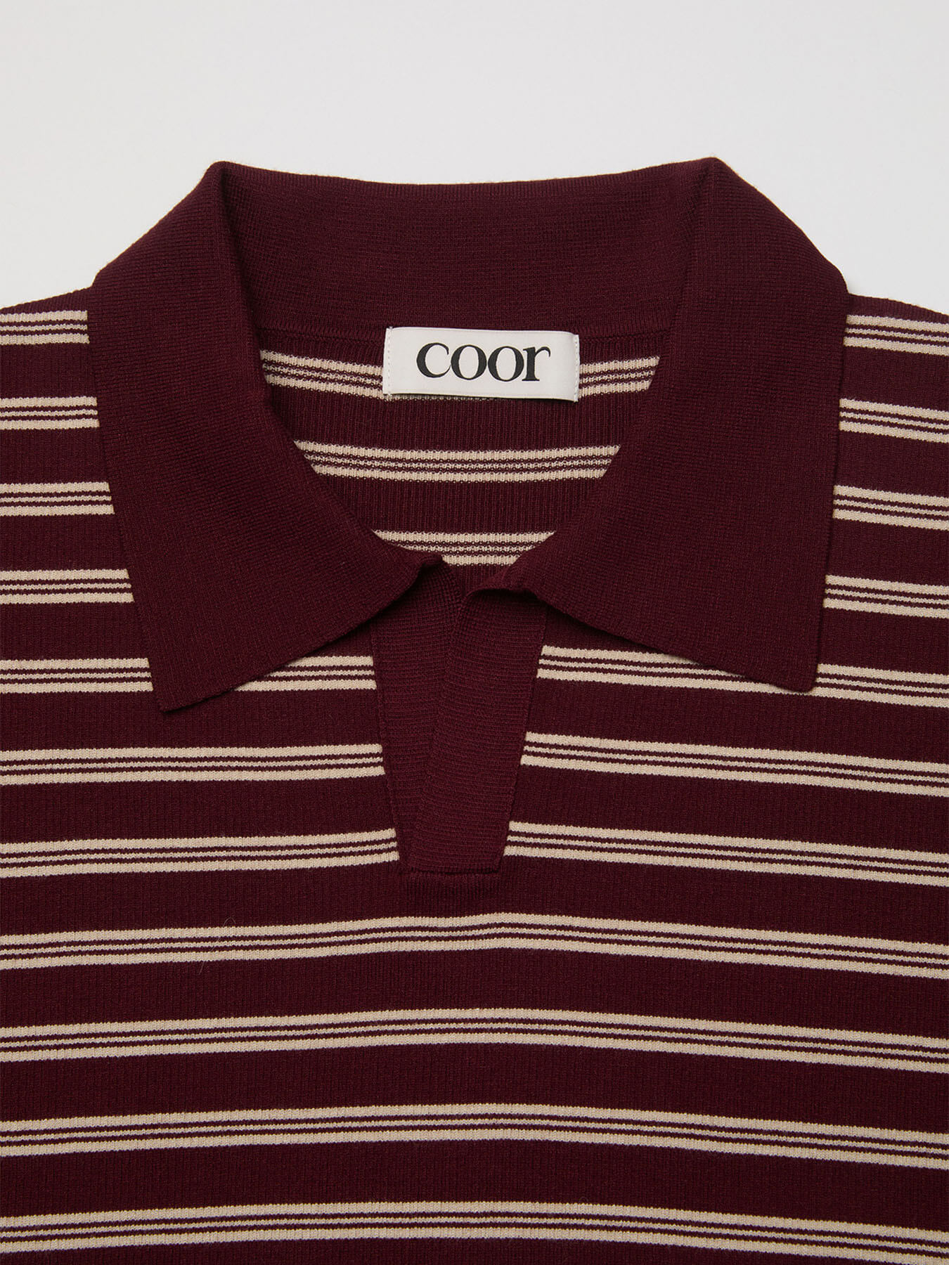 Поло OPEN-COLLAR STRIPE