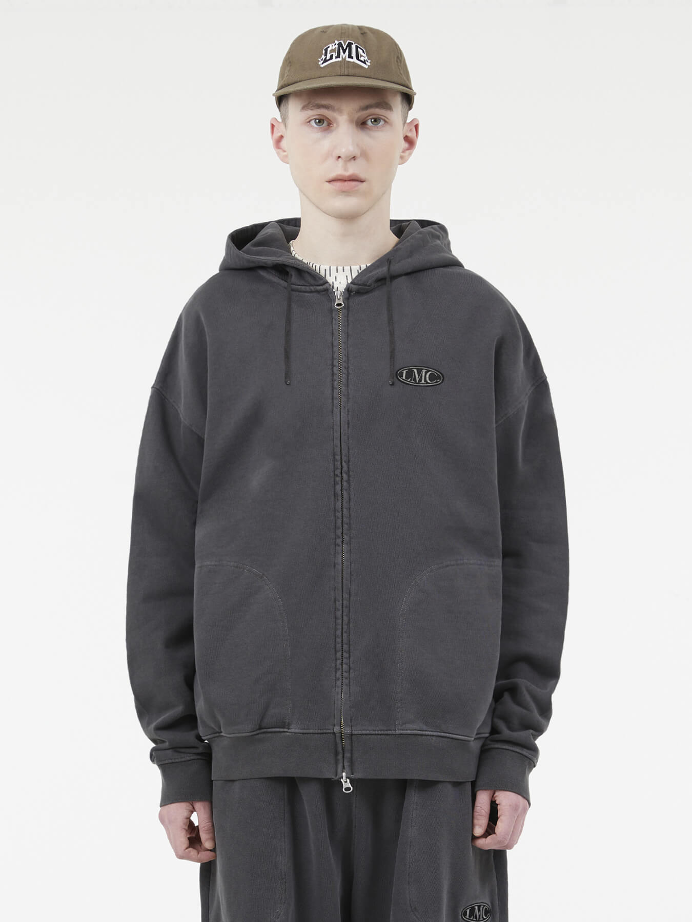 Худи OVAL OVERDYED ZIP-UP