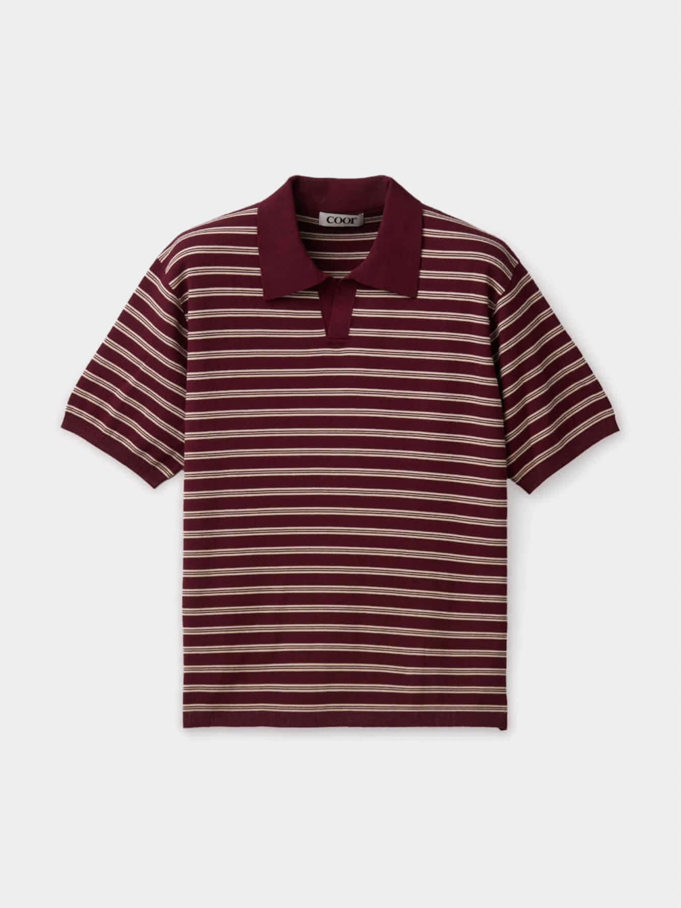 Поло OPEN-COLLAR STRIPE