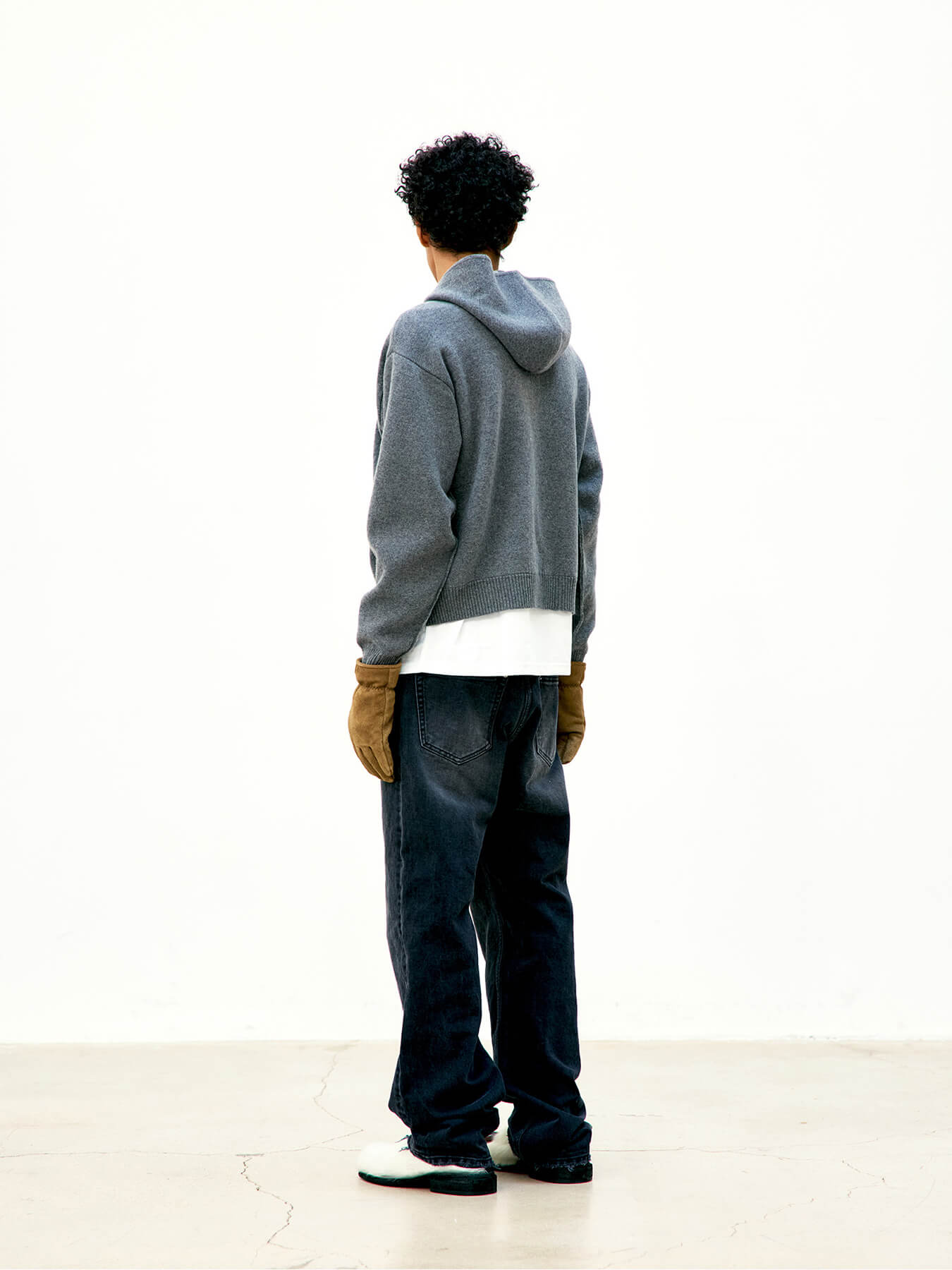 Худи DOUBLE FACE WOOL AND BLEND ZIP-UP