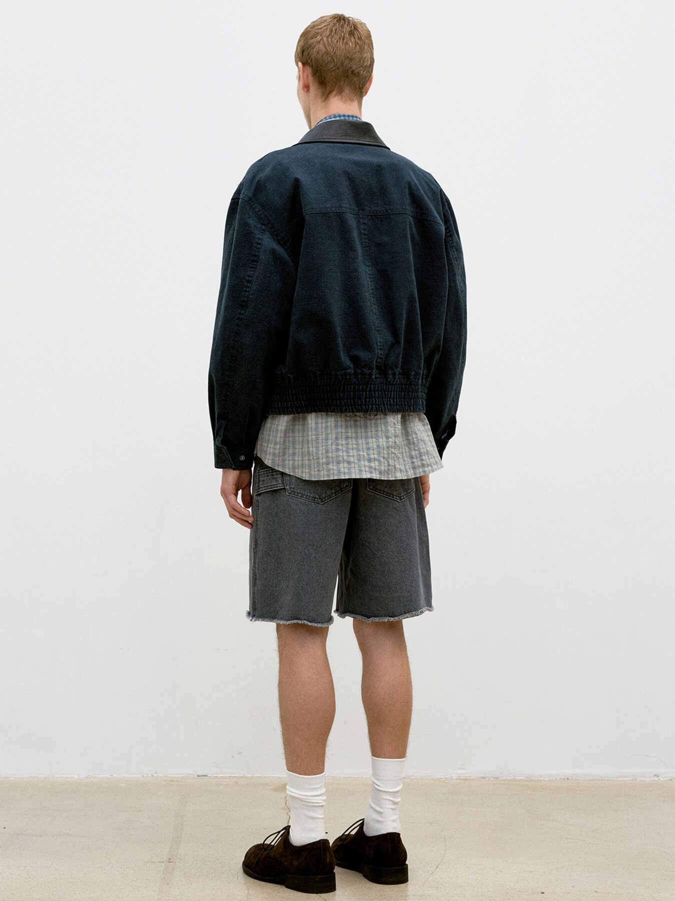Куртка LEATHER COLLAR WASHED CATIONIZED