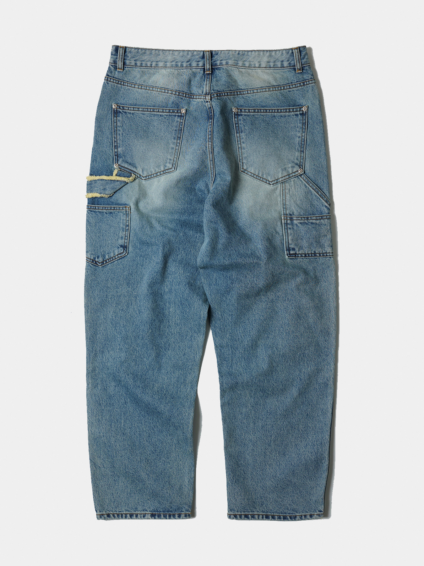 Джинсы WASHED DENIM DOUBLE KNEE