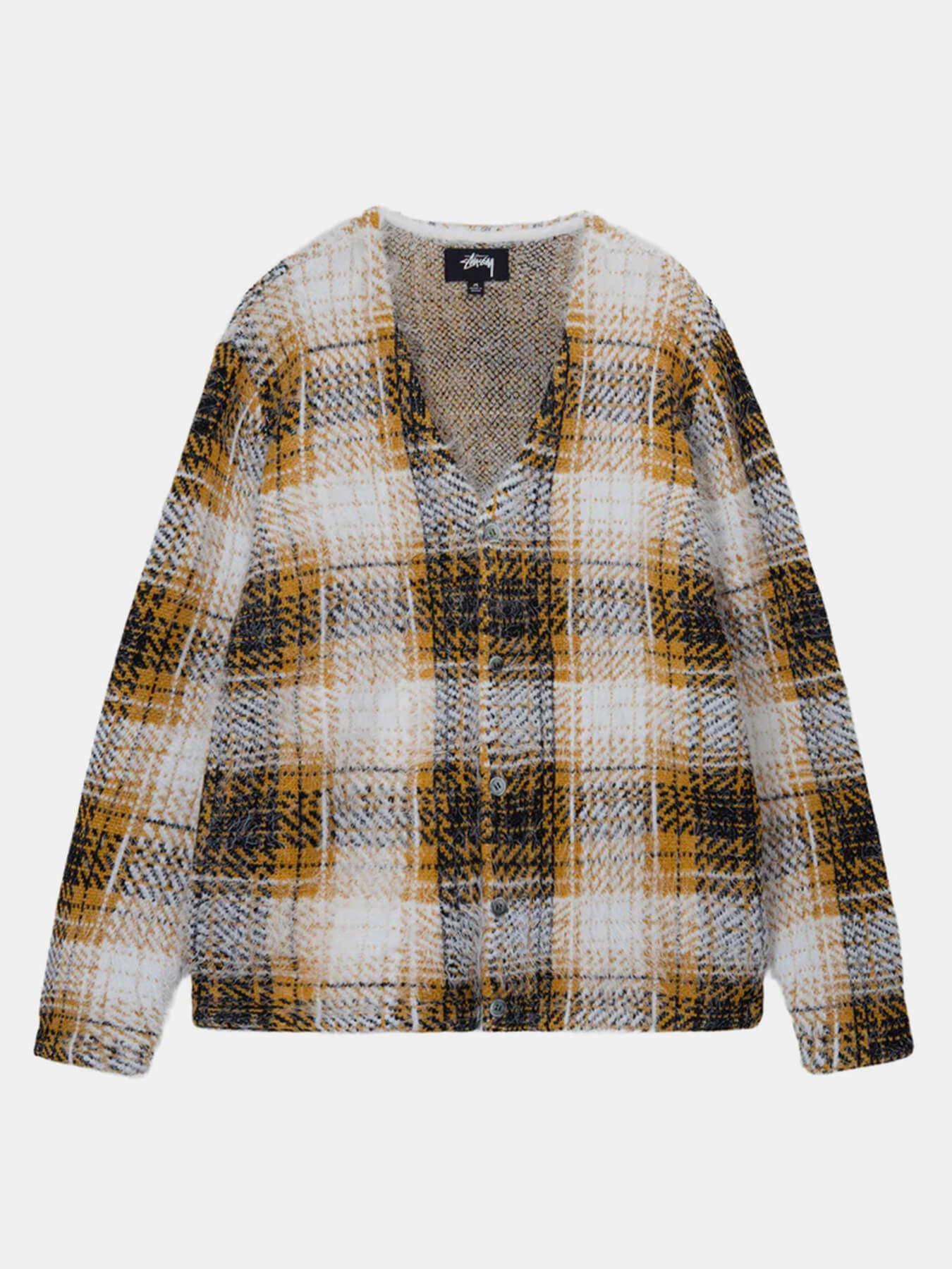 トップス Stussy HAIRY PLAID CARDIGAN Stüssy - Hairy Plaid Cardigan | HBX - Globally Curated
