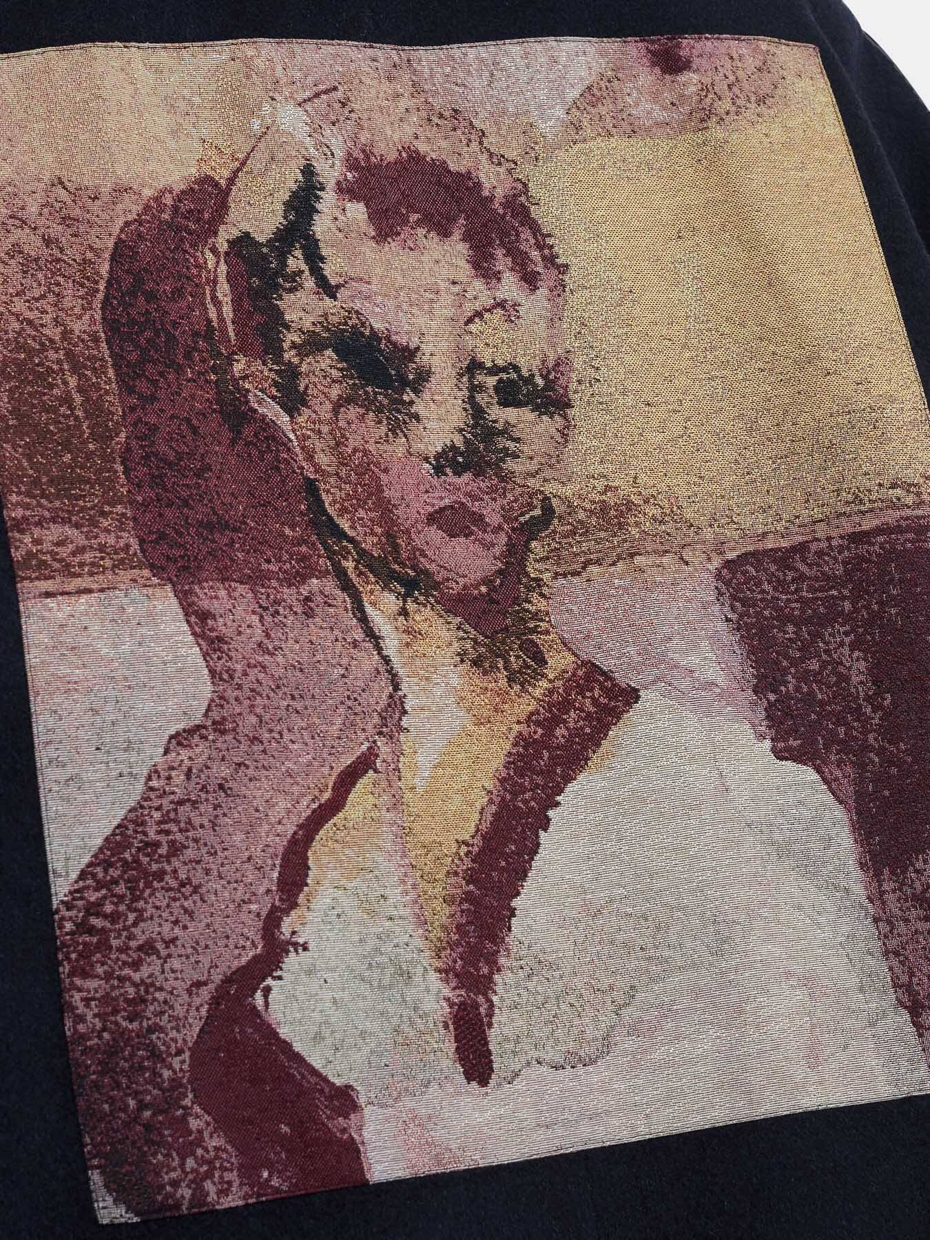 Пальто JAQUARDED PATCHES WOOL