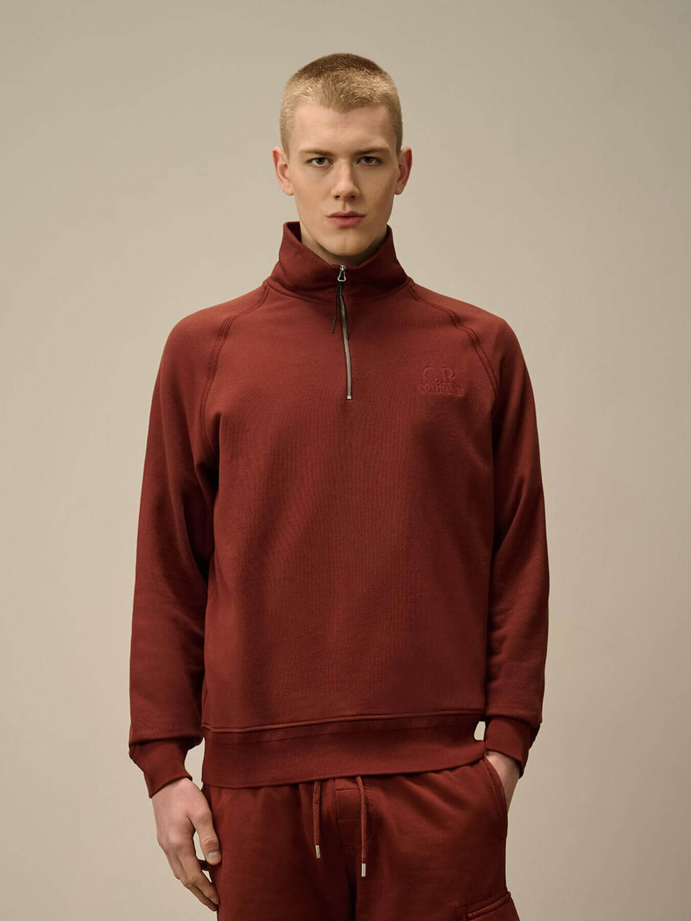 Свитшот DIAGONAL RAISED FLEECE HALF ZIP LOGO