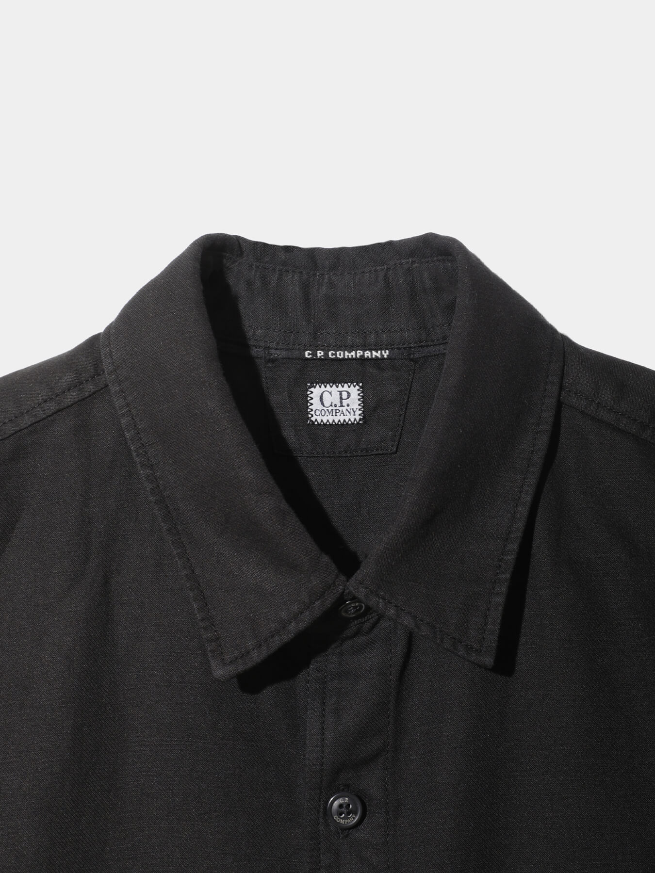 COTTON LINEN SHIRT WITH LOGO POCKET