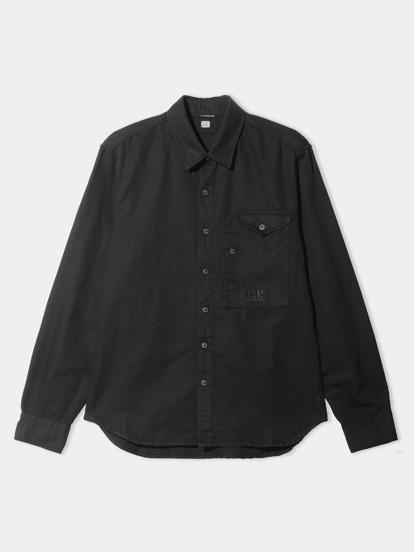 COTTON LINEN SHIRT WITH LOGO POCKET