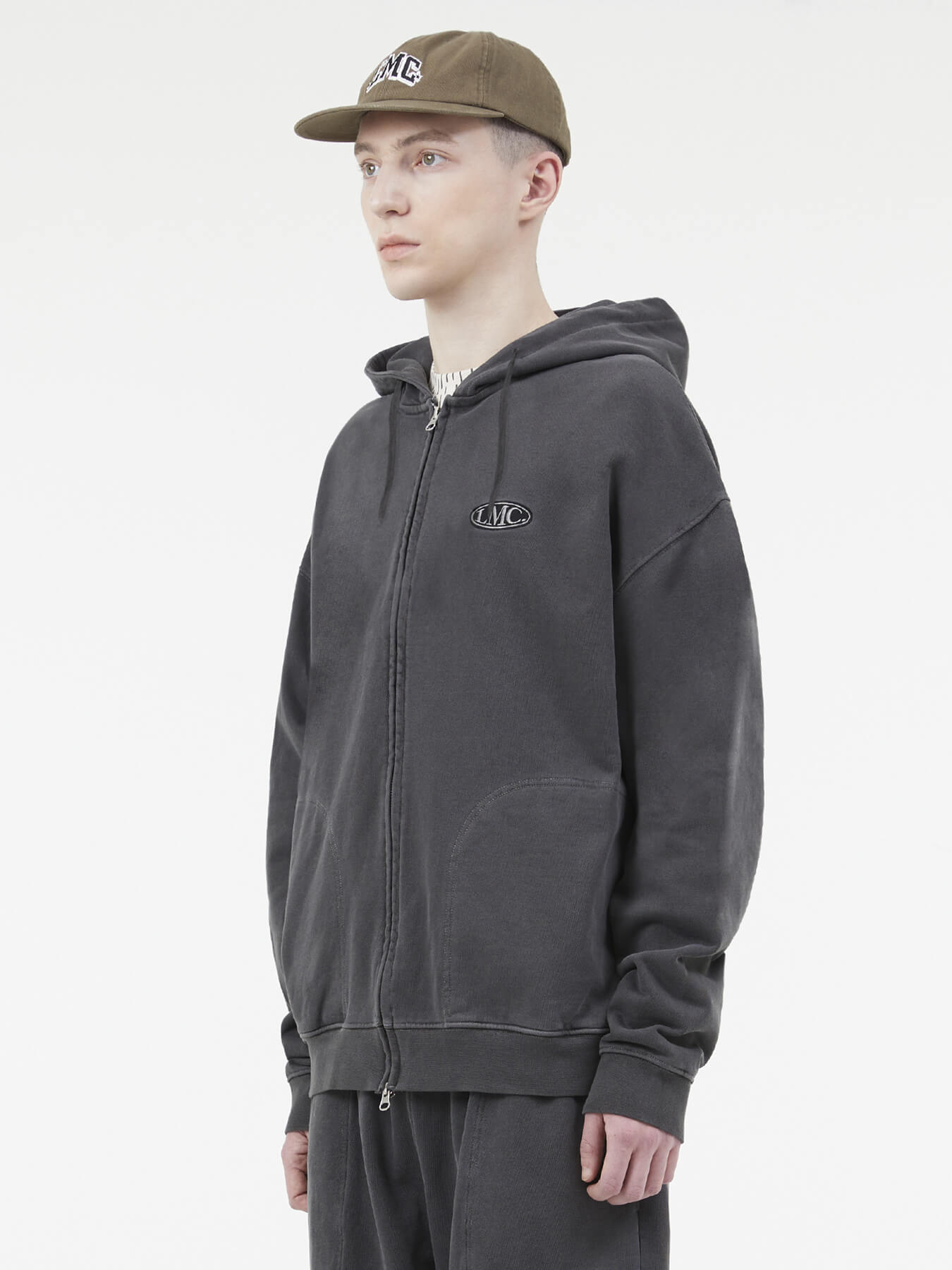 Худи OVAL OVERDYED ZIP-UP