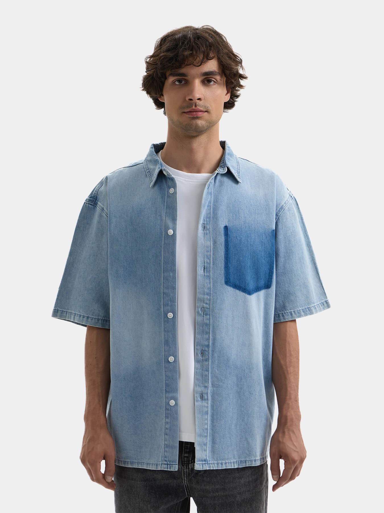 Рубашка DISTRESSED UTILITY DENIM