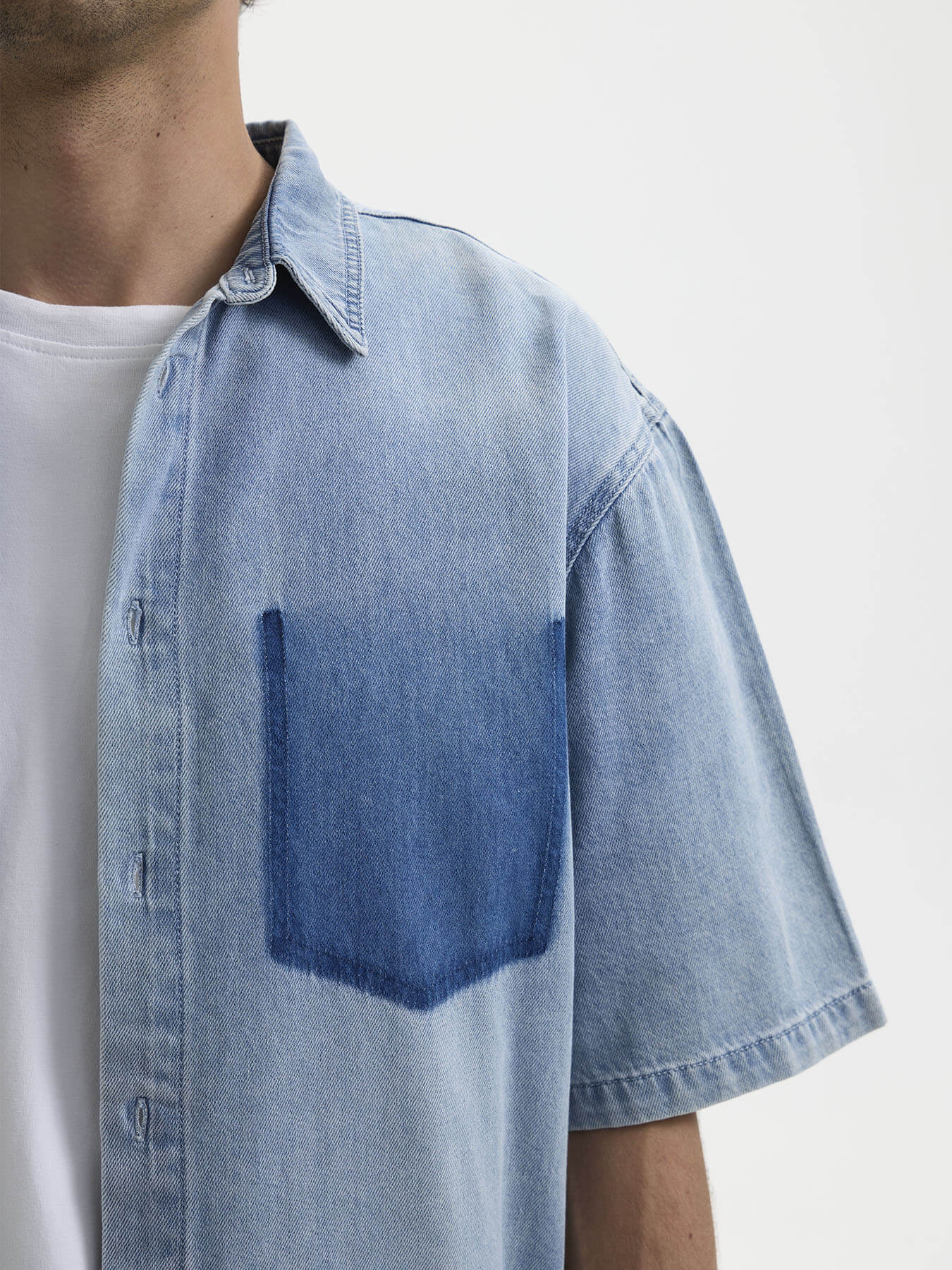 Рубашка DISTRESSED UTILITY DENIM