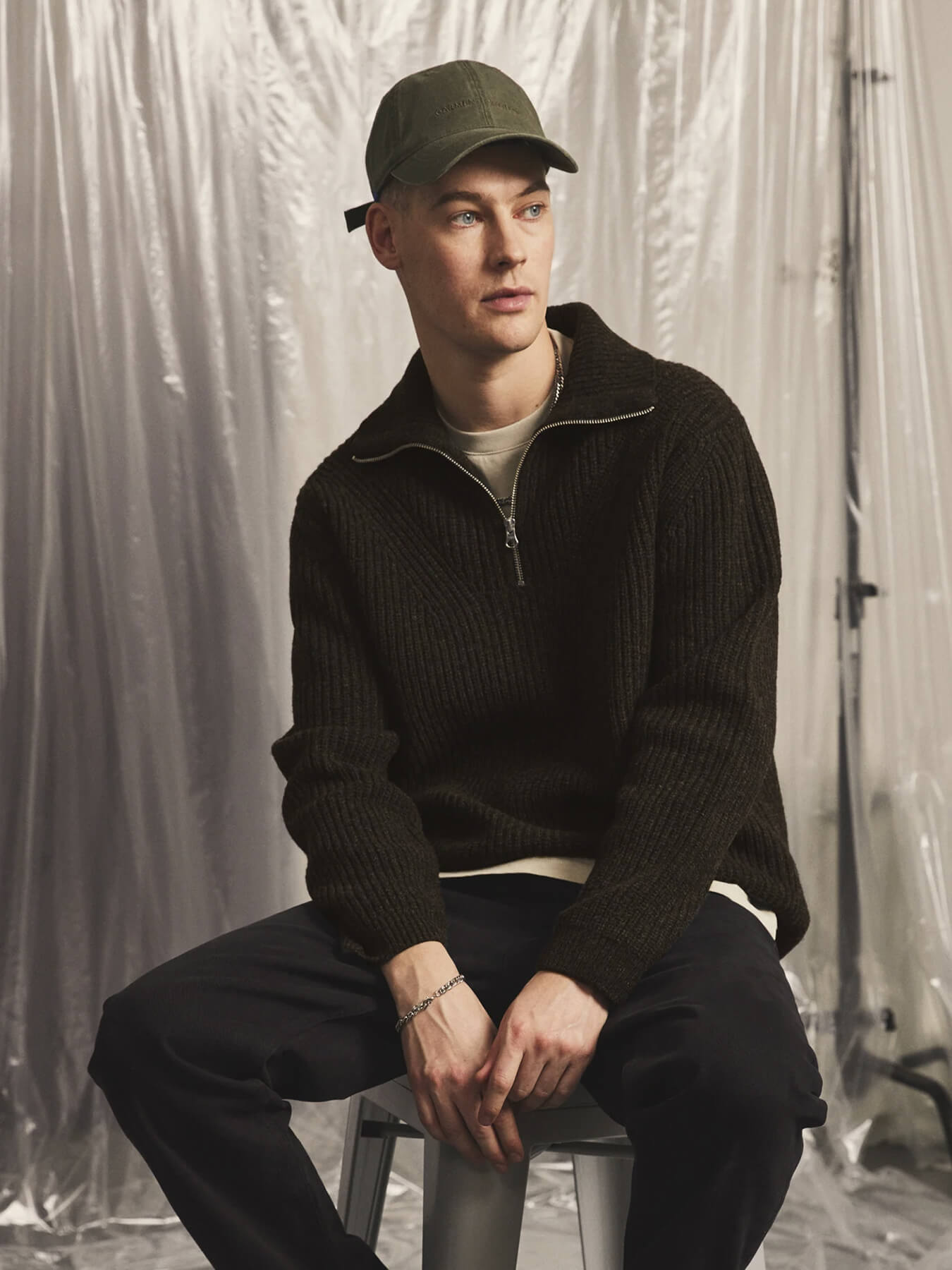 Свитер HALF ZIP WOOL