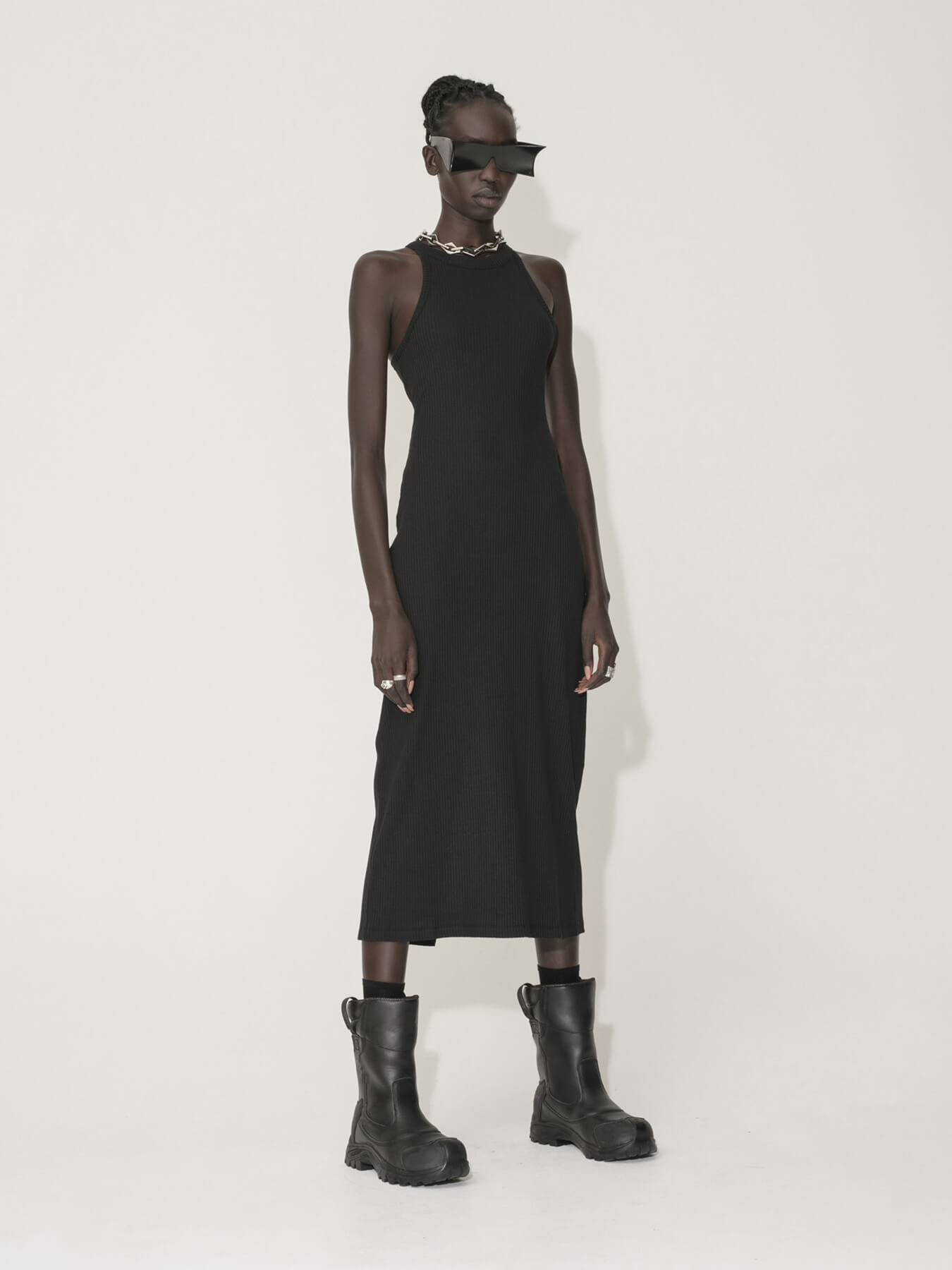 Платье LONG MIDI RIB DRESS 