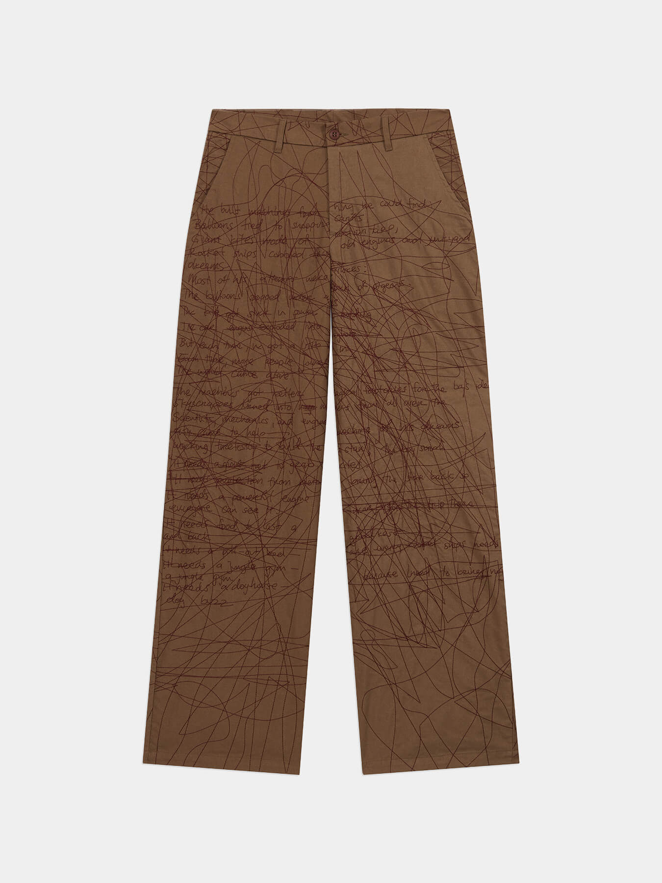 Брюки MANUSCRIPT EMBROIDERED