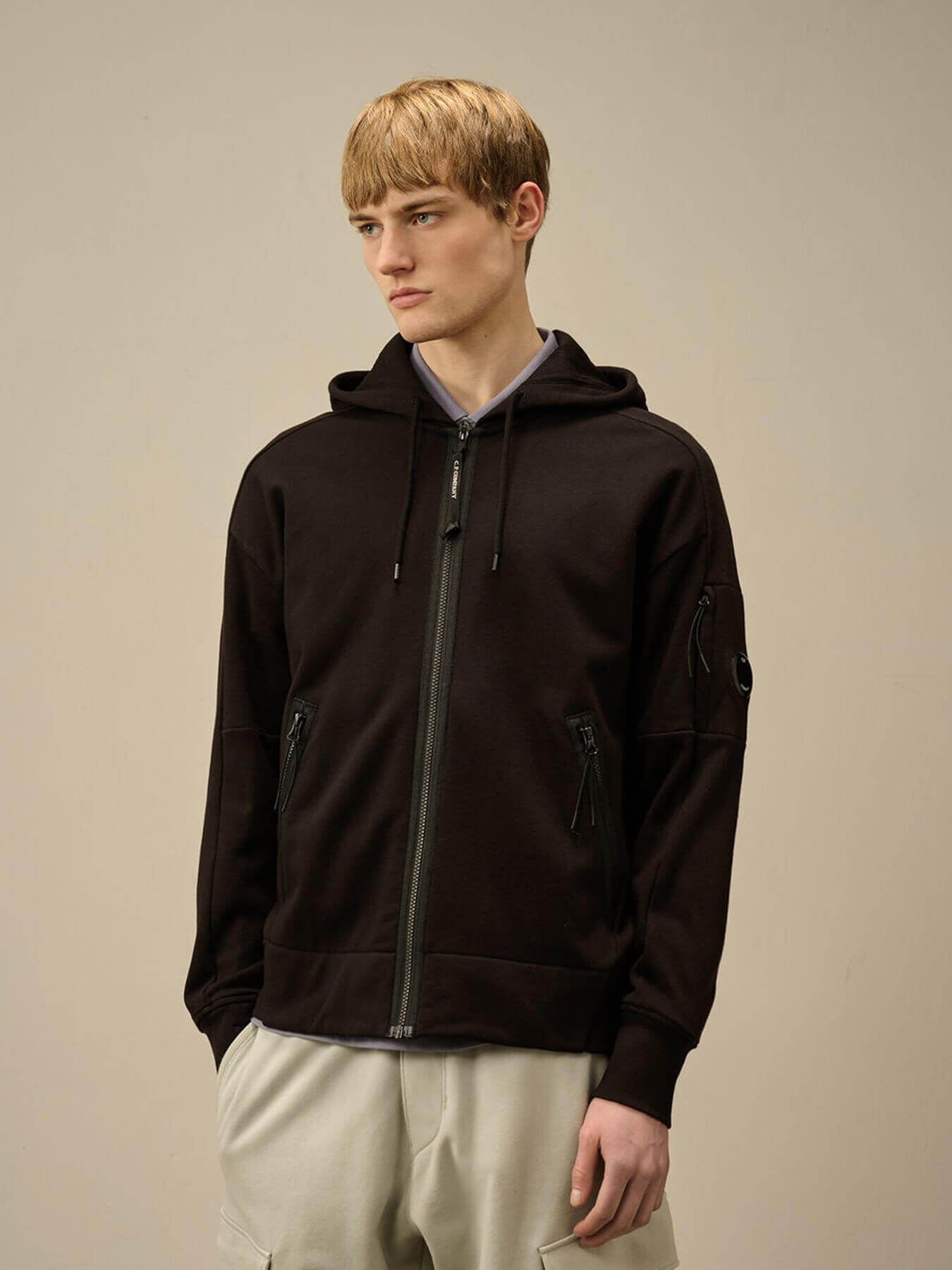 Худи DIAGONAL RAISED FLEECE FULL ZIP