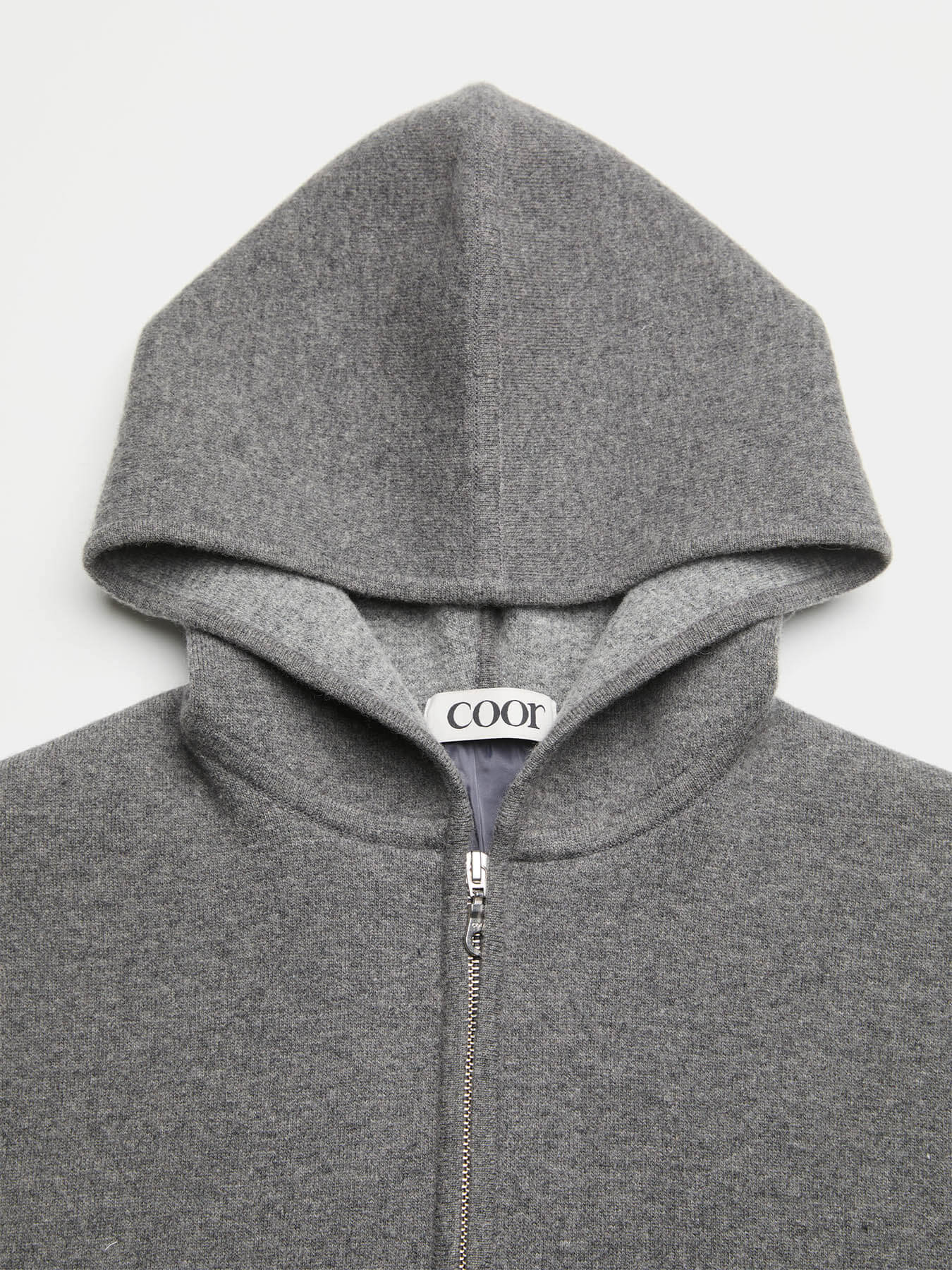 Худи DOUBLE FACE WOOL AND BLEND ZIP-UP
