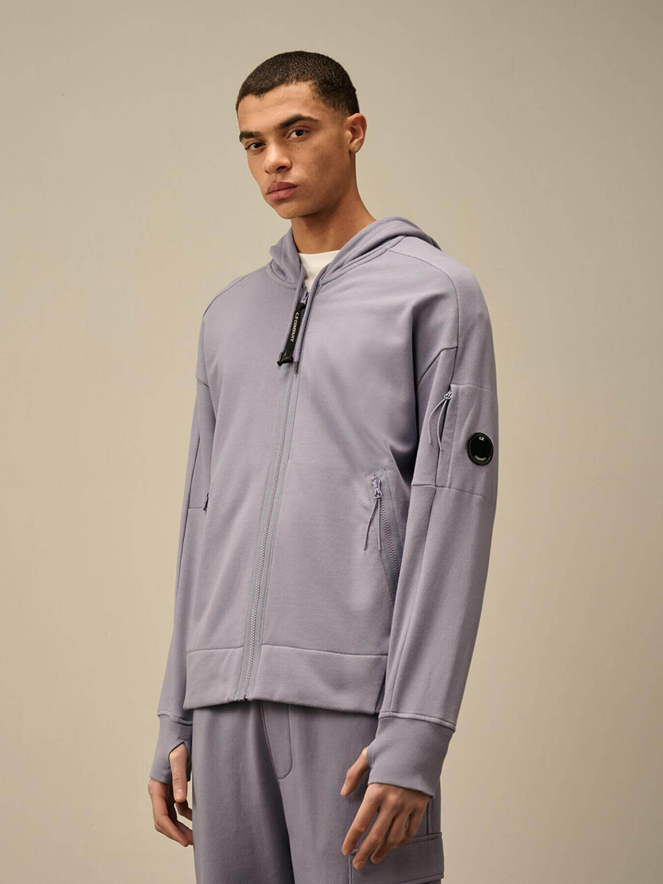 Худи DIAGONAL RAISED FLEECE FULL ZIP