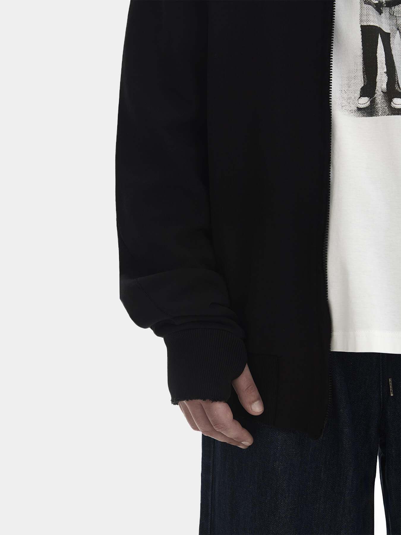 Толстовка на молнии DISTRESSED ZIP-UP