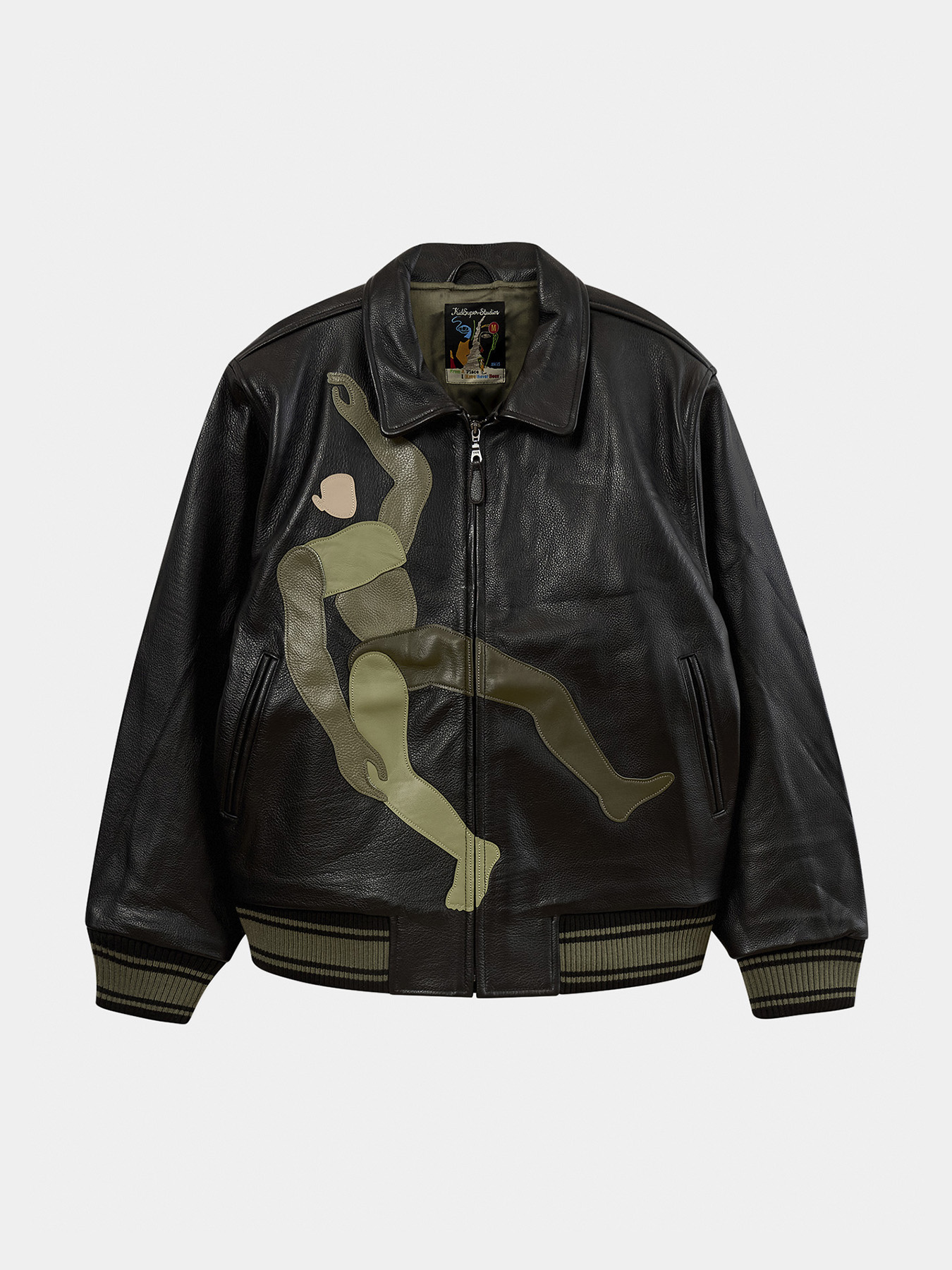 Куртка FALLING GUY SOFT LEATHER VARSITY JACKET