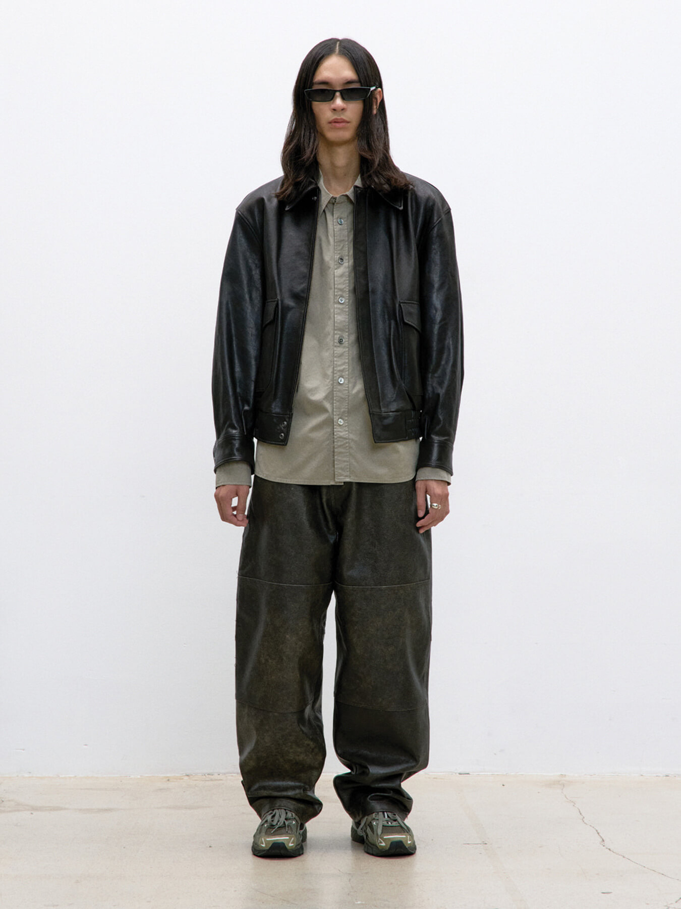 Брюки LEATHER DOUBLE KNEE
