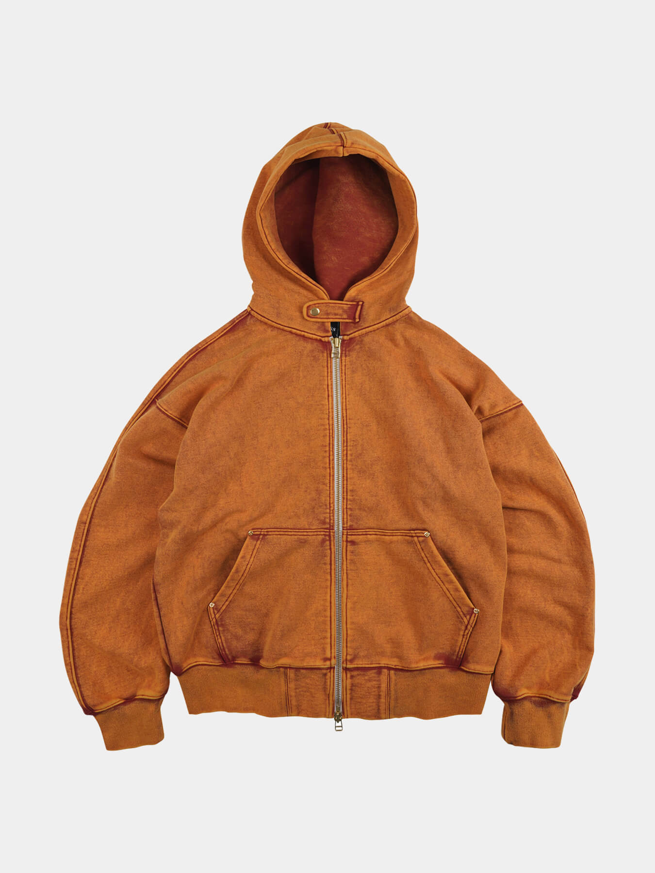 Худи VINTAGE DYEING ZIP UP PARKA