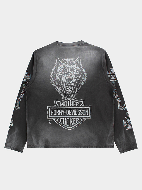 Лонгслив NIGHT RIDE (размер L, цвет Серый)