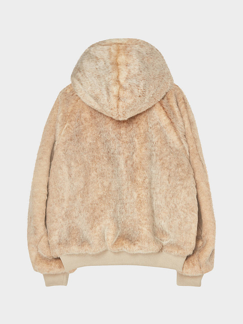 Куртка FAUX-SHEARLING HOODED (размер S, цвет Бежевый)