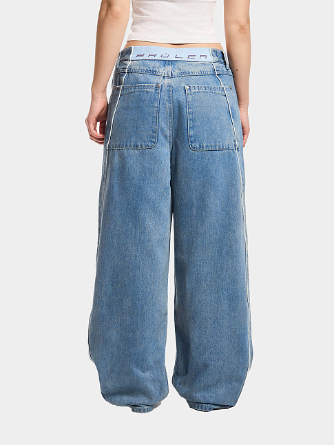 Джинсы LIGNE BLANCHE (размер L, цвет Голубой)