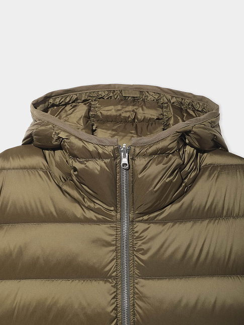 Пуховик DOWN LINER HOODED (размер 54, цвет Темно-зеленый)