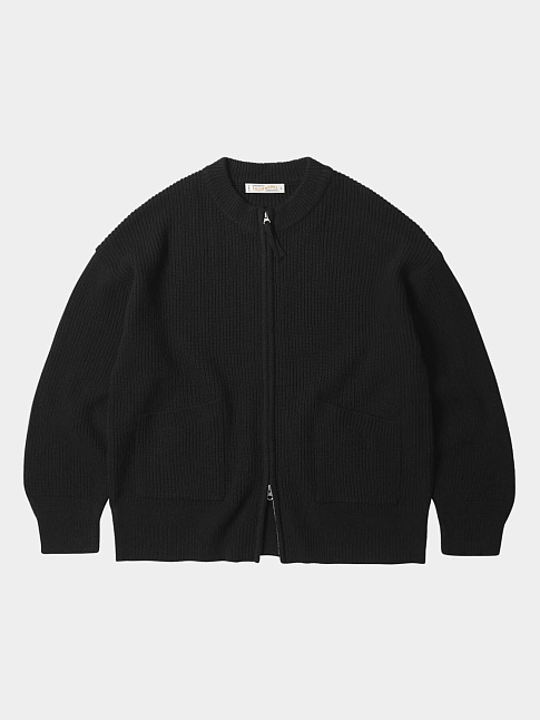 Кардиган WOOL DECK ZIPUP (размер M, цвет Черный)