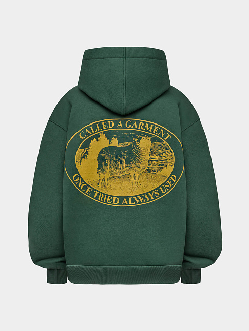 Худи TAMP HEAVY COTTON ZIP (размер S, цвет Темно-зеленый)