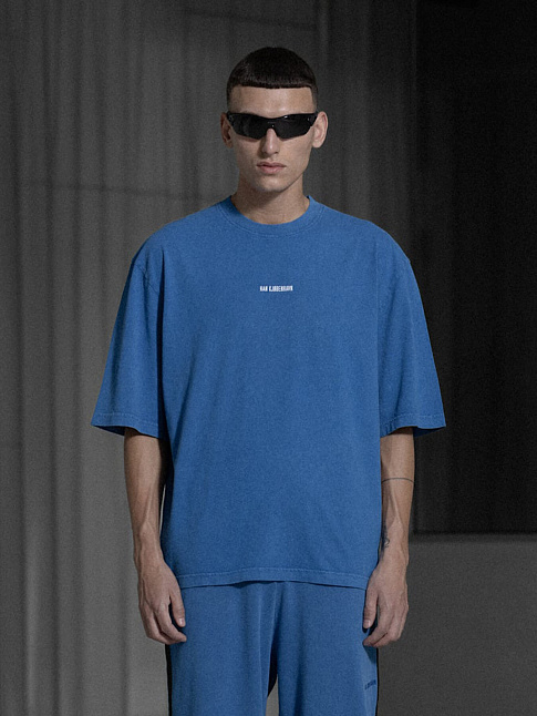 Футболка MONOGRAM OVERSIZED (размер L, цвет Синий)