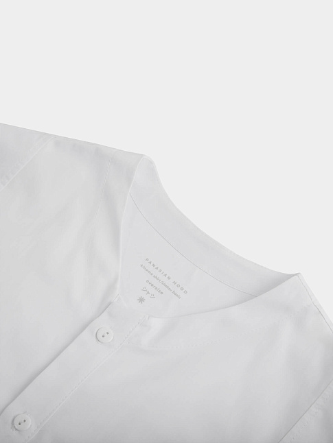 Рубашка KINOMO WITHOUT COLLAR LS (размер L, цвет Белый)