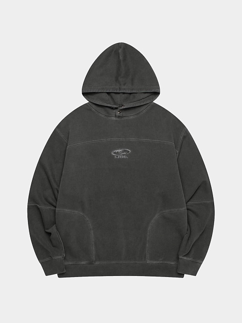 Худи PIGMENT DYED OVAL GLOBE (размер L, цвет Черный)