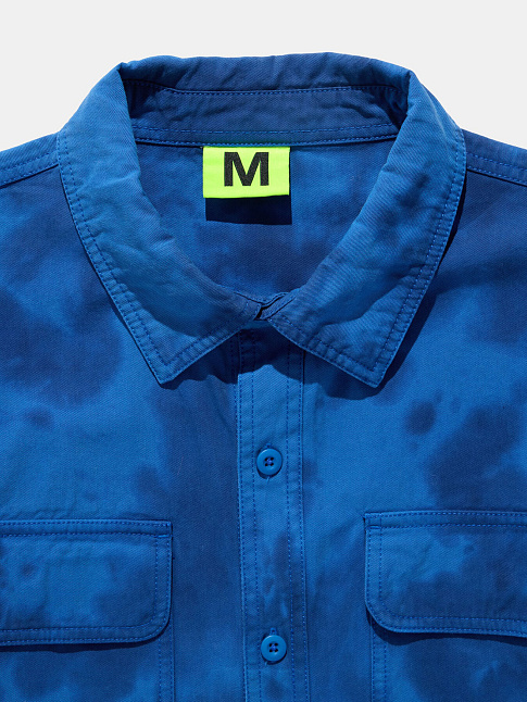 Рубашка DYED LONG SLEEVE WORKER (размер XL, цвет Синий)