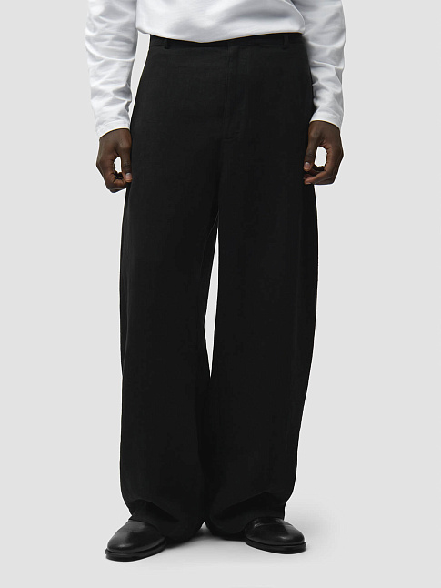 Брюки LINEN SUIT (размер 38, цвет Черный)