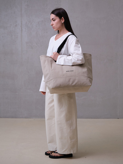 Сумка SHOPPER CANVAS LINE LITE (размер one size, цвет Бежевый)