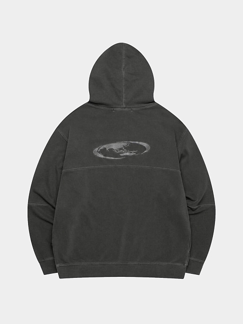 Худи PIGMENT DYED OVAL GLOBE (размер L, цвет Черный)