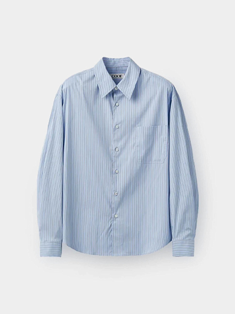 Рубашка MULTI-PIN STRIPED OVERSIZED (размер L, цвет Голубой)