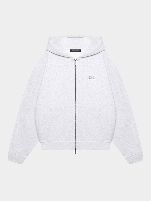 Худи ZIP LOGO DE BASE 01 (размер XXL, цвет Серый)