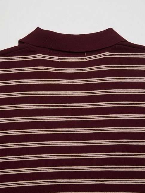 Поло OPEN-COLLAR STRIPE (размер L, цвет Бордовый)