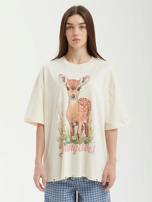 Футболка DEER (размер M, цвет Бежевый)