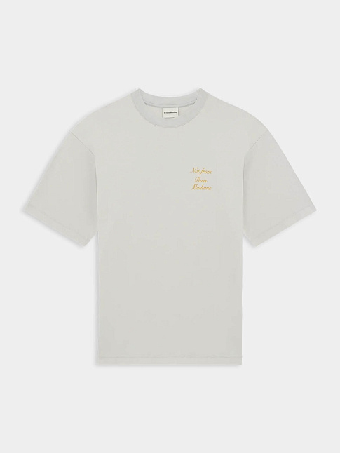 Футболка SLOGAN CALLIGRAPHY (размер M, цвет Светло-серый)
