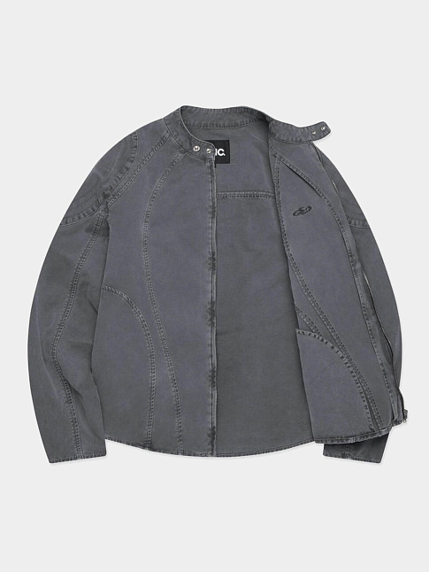 Куртка PIGMENT DYED OVAL GLOBE BIKER (размер M, цвет Серый)