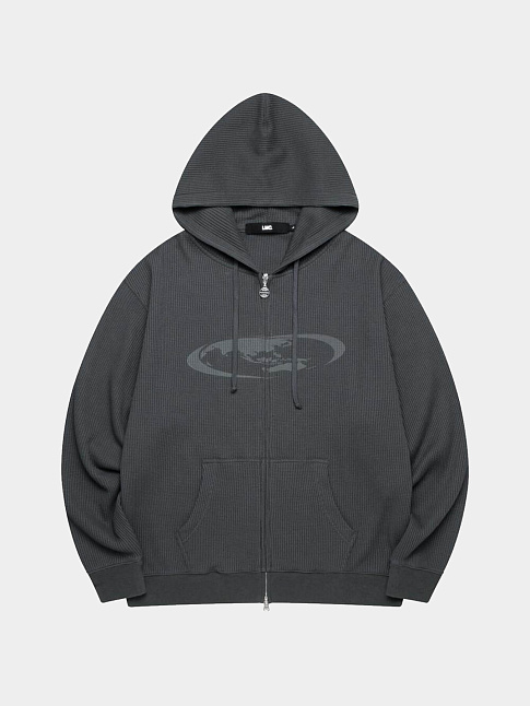 Худи OVAL GLOBE WAFFLE ZIP-UP (размер M, цвет Серый)