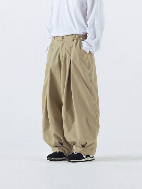 Брюки UNBALANCE LONG TUCK BALLOON (размер M, цвет Бежевый)