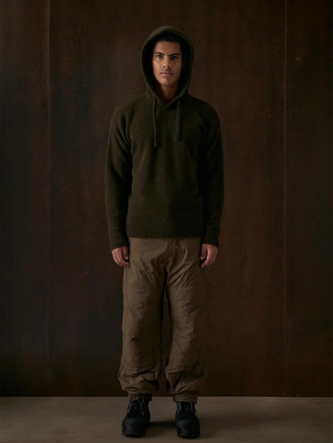 Худи HOODED KNIT (размер 56, цвет Темно-зеленый)